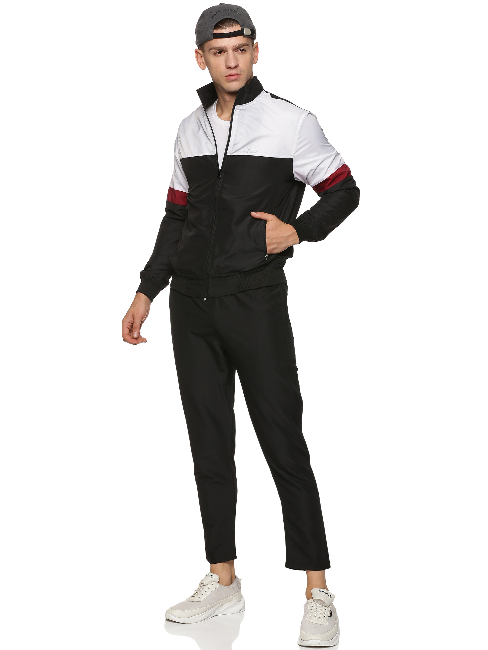 Colorblock Men Track Suit Overay